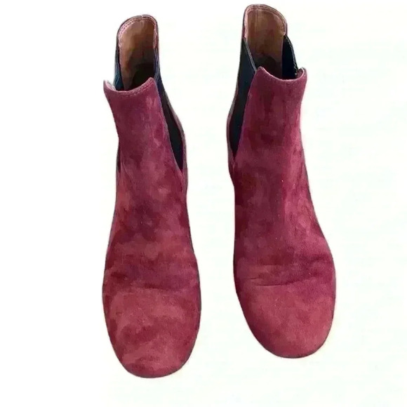 COACH Tia Ankle Slip On Suede Bootie in Wine Woman’s Size 8​ - Picture 2 of 8